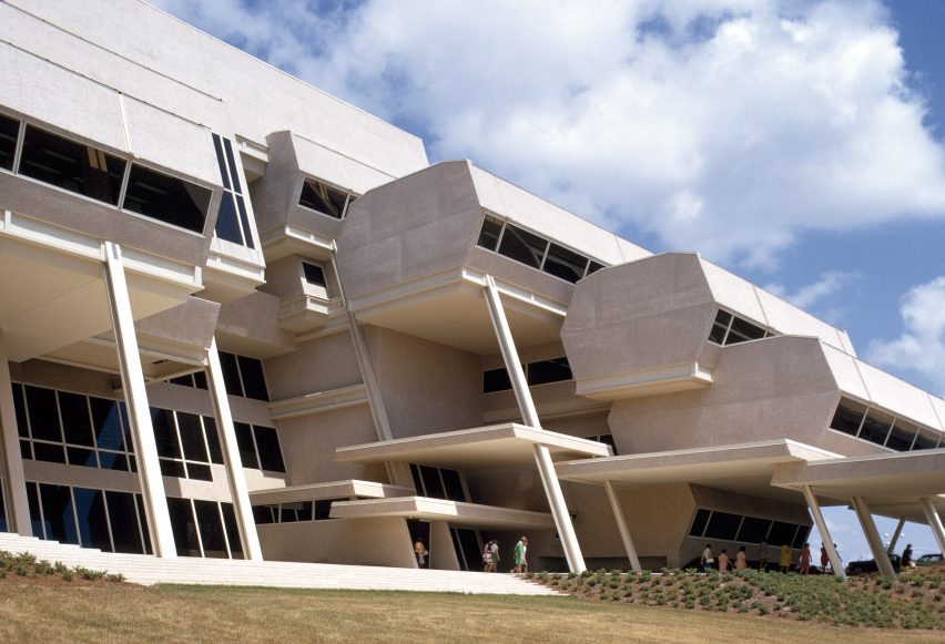 Exterior of Burroughs Wellcome by Paul Rudolph