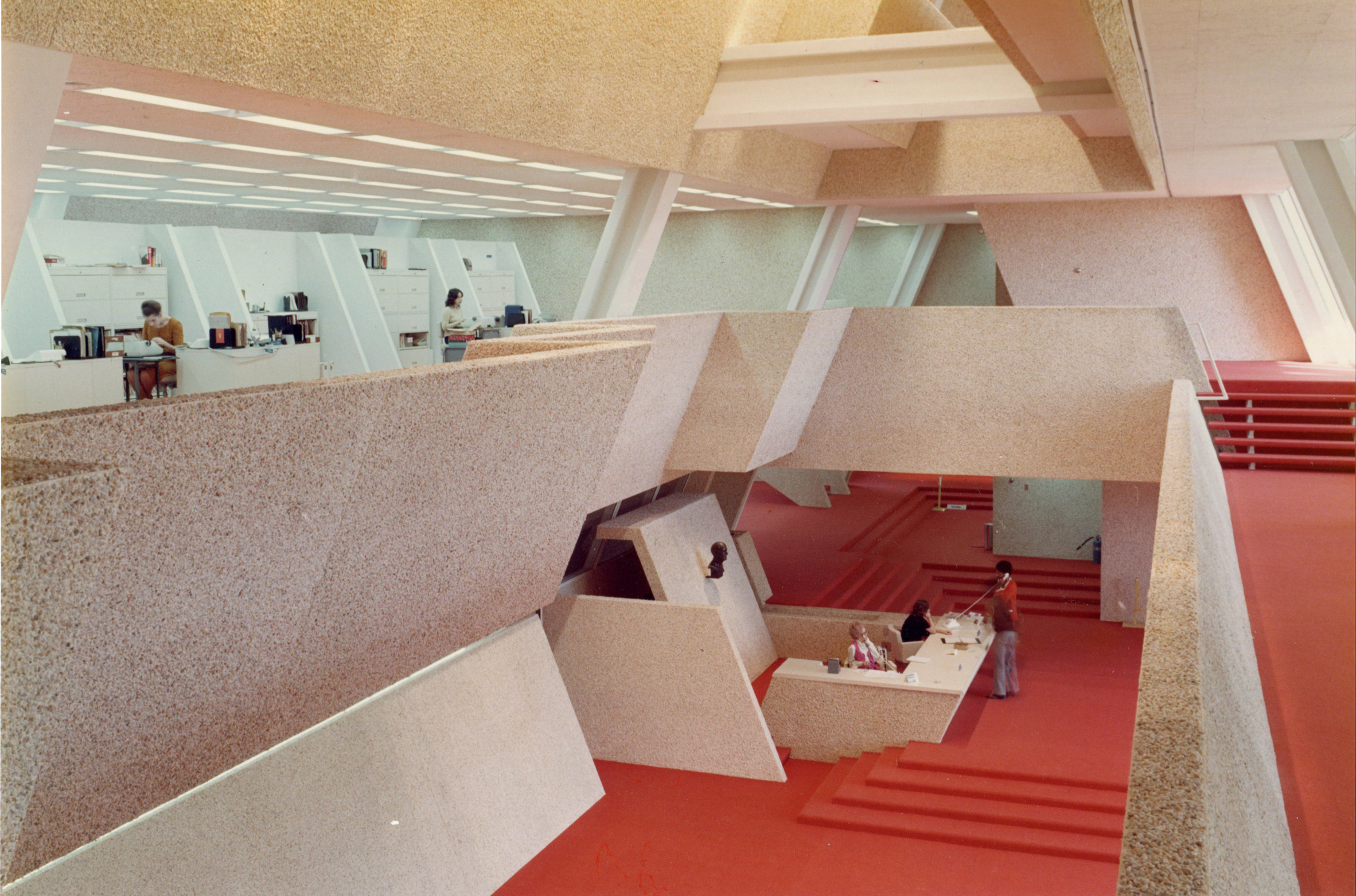 Interior of Burroughs Wellcome by Paul Rudolph