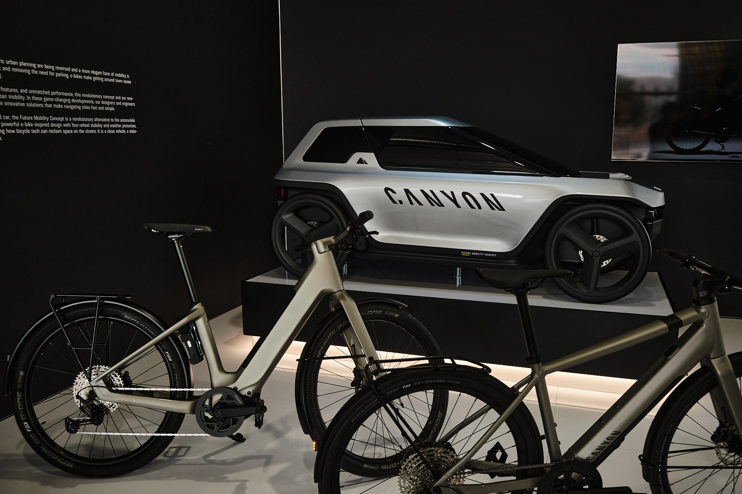 Canyon's Future Mobility Concept is on view in the brand's Koblenz showroom