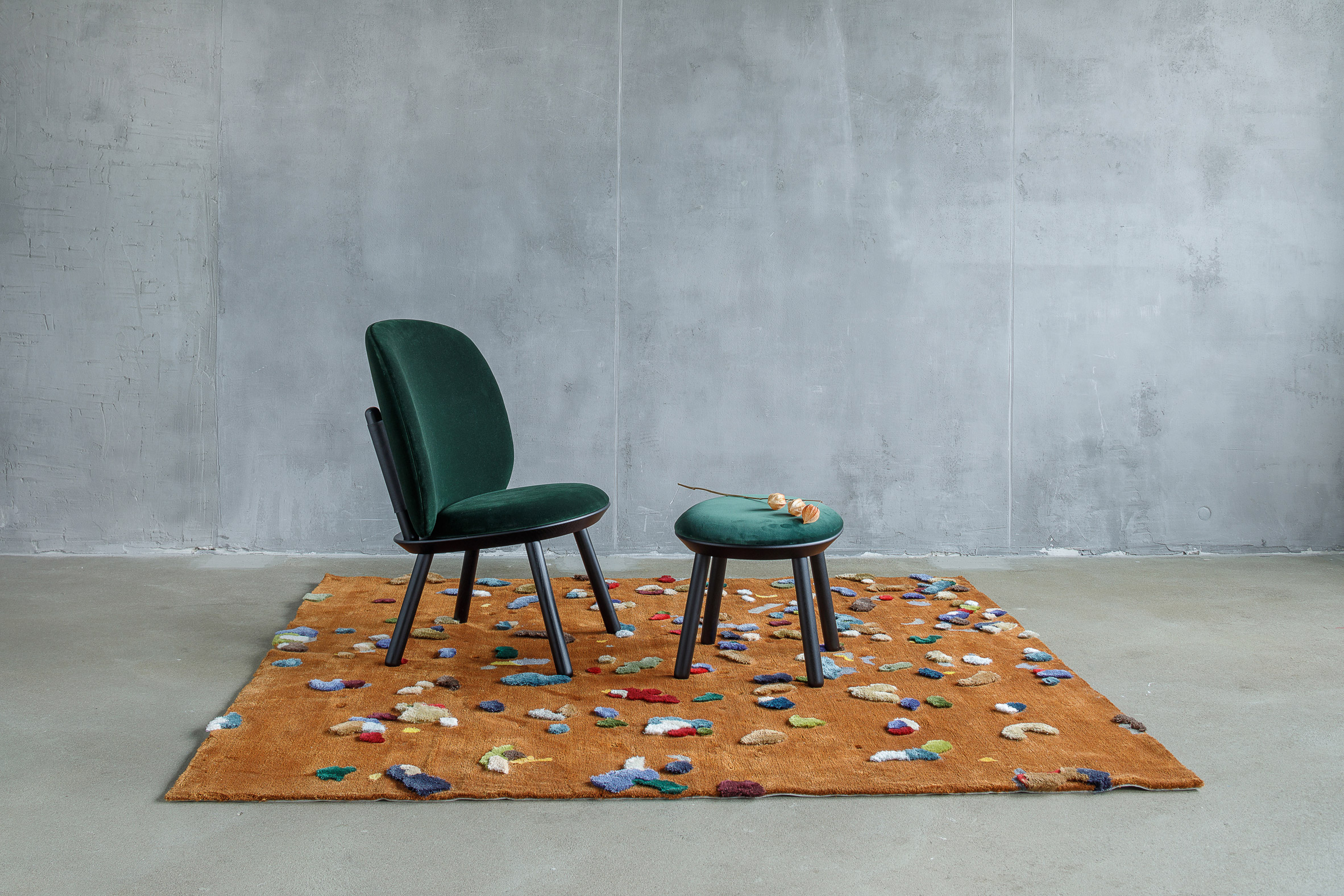 Brown Chaos rug by Audrone Drungilaite