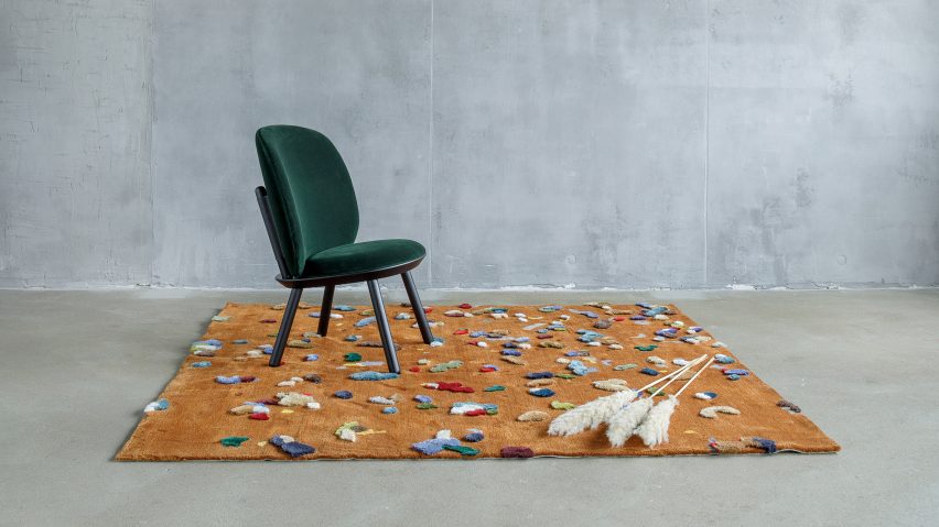 Brown Chaos rug by Audrone Drungilaite for Emko