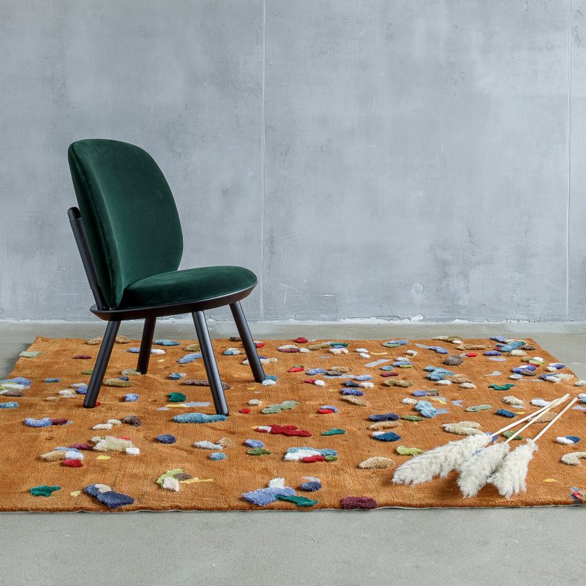 Brown Chaos rug by Audrone Drungilaite for Emko