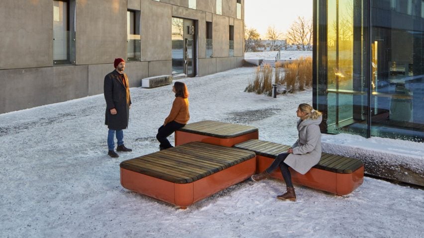 The Stones modular bench system by Vestre