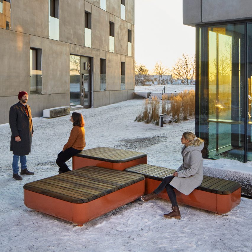 The Stones modular bench system by Vestre