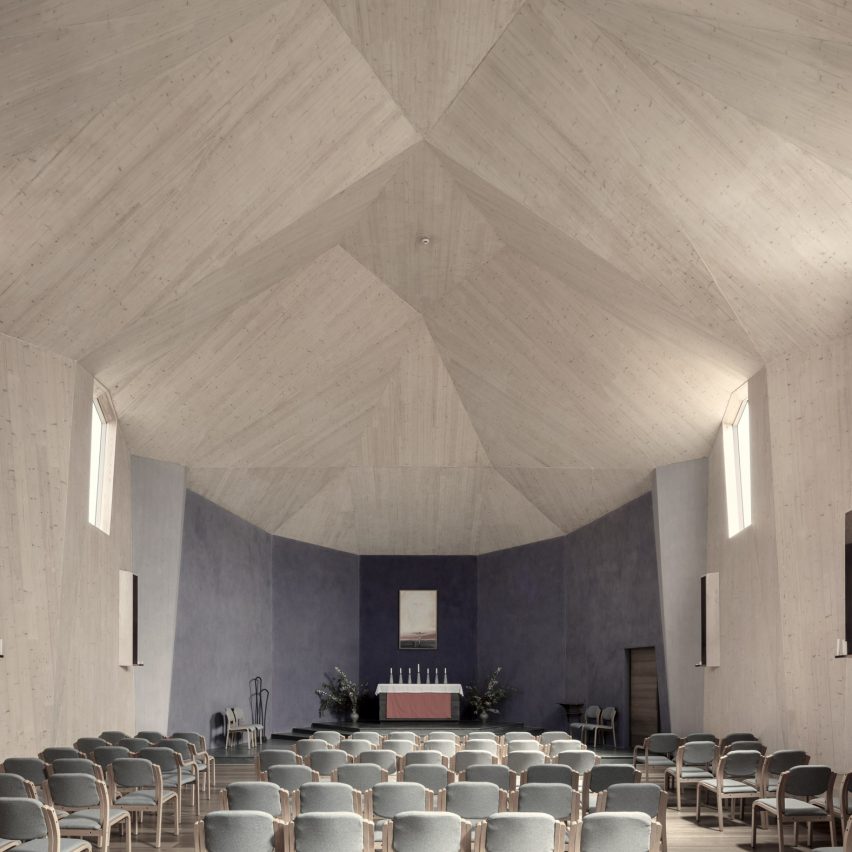 CLT church by Nicolas Pople Architects