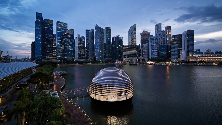 Apple unwraps spherical glass Apple Store in Singapore by Foster + Partners