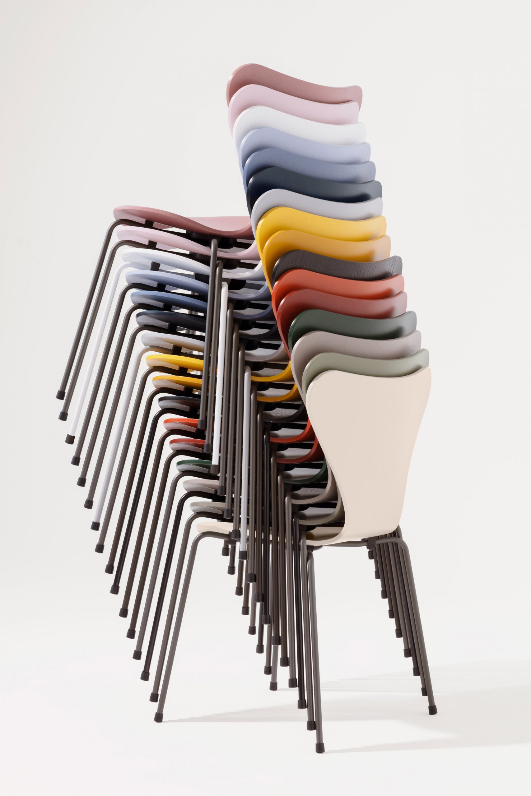 Fritz Hansen launches Series 7, Ant and Grand Prix chair designs by Arne Jacobsen in 16 new colours