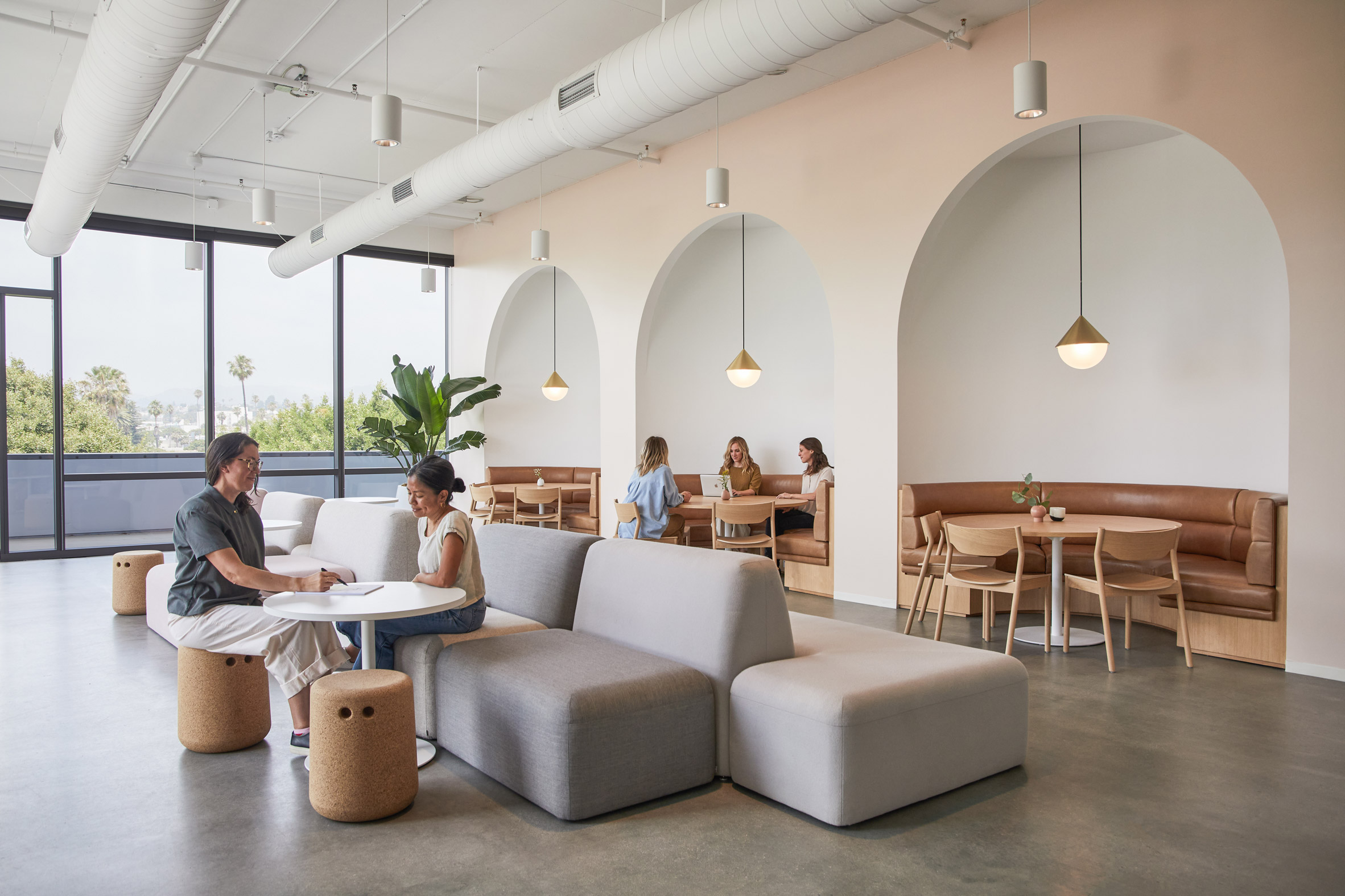 Arched seating niches feature in Goop headquarters designed by Rapt Studio