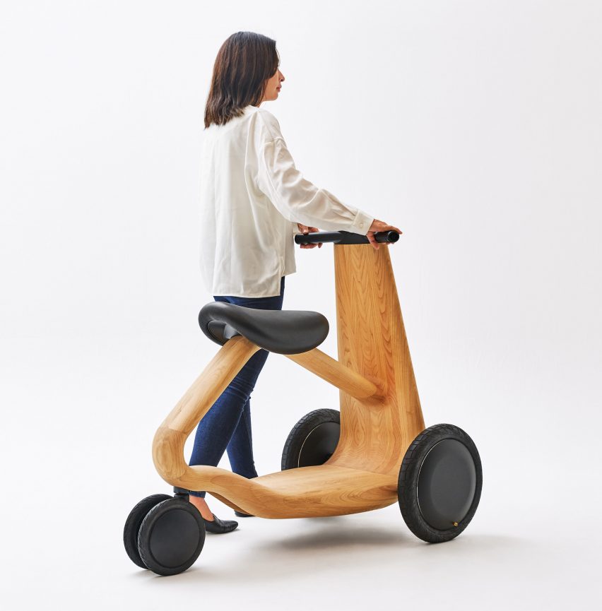 Mikiya Kobayashi designs electric ILY-Ai scooter made from wood
