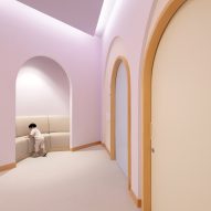 Arched alcove in children's hospital designed by Integrated Field