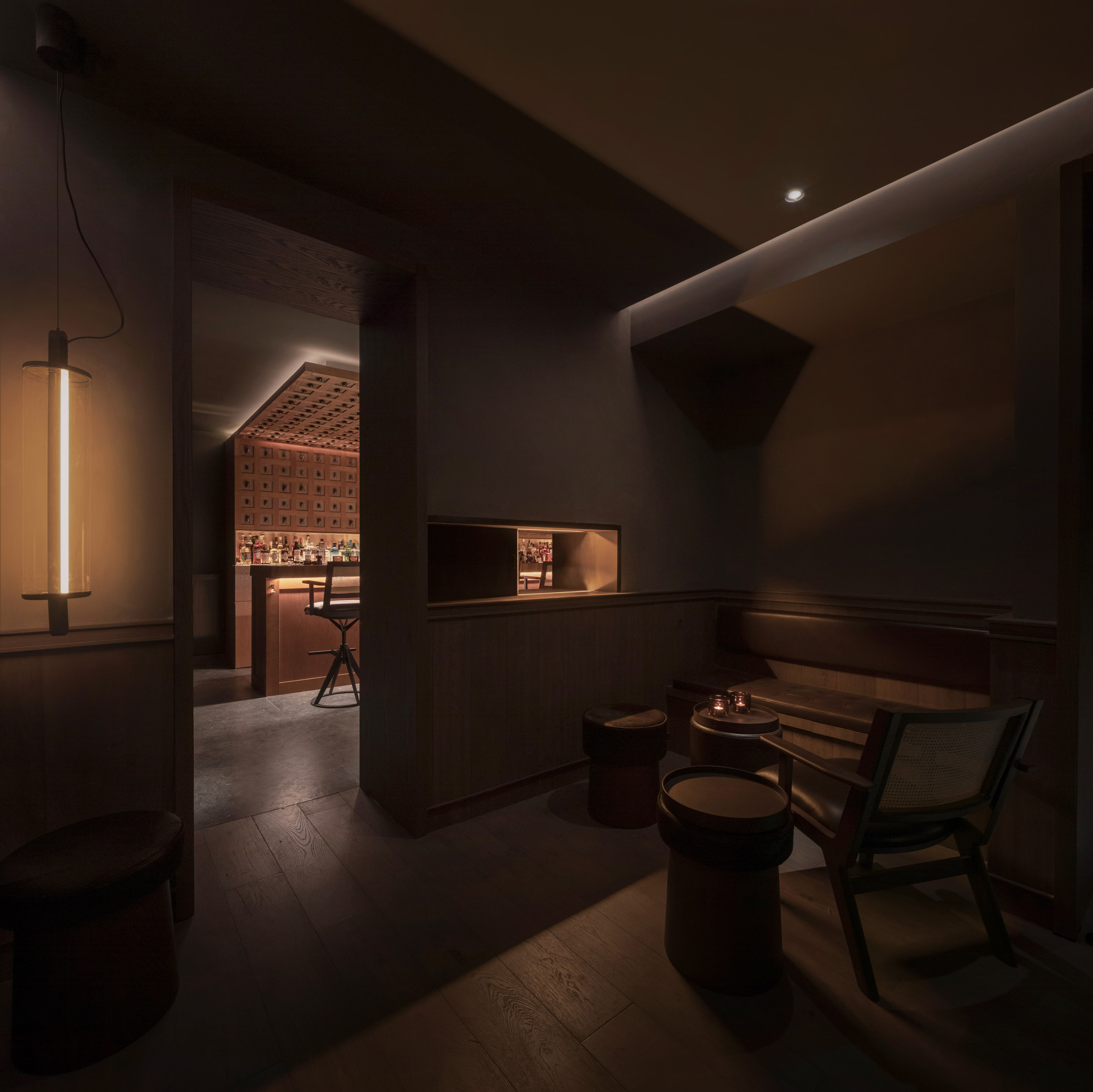 Atelier XY designs dark interiors for J Boroski bar