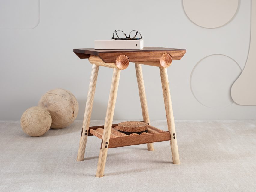 The side table from Jan Hendzel Studio's collection made using British hardwood