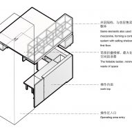 Plans for Joys micro cafe in Shenzhen by Onexn Architects