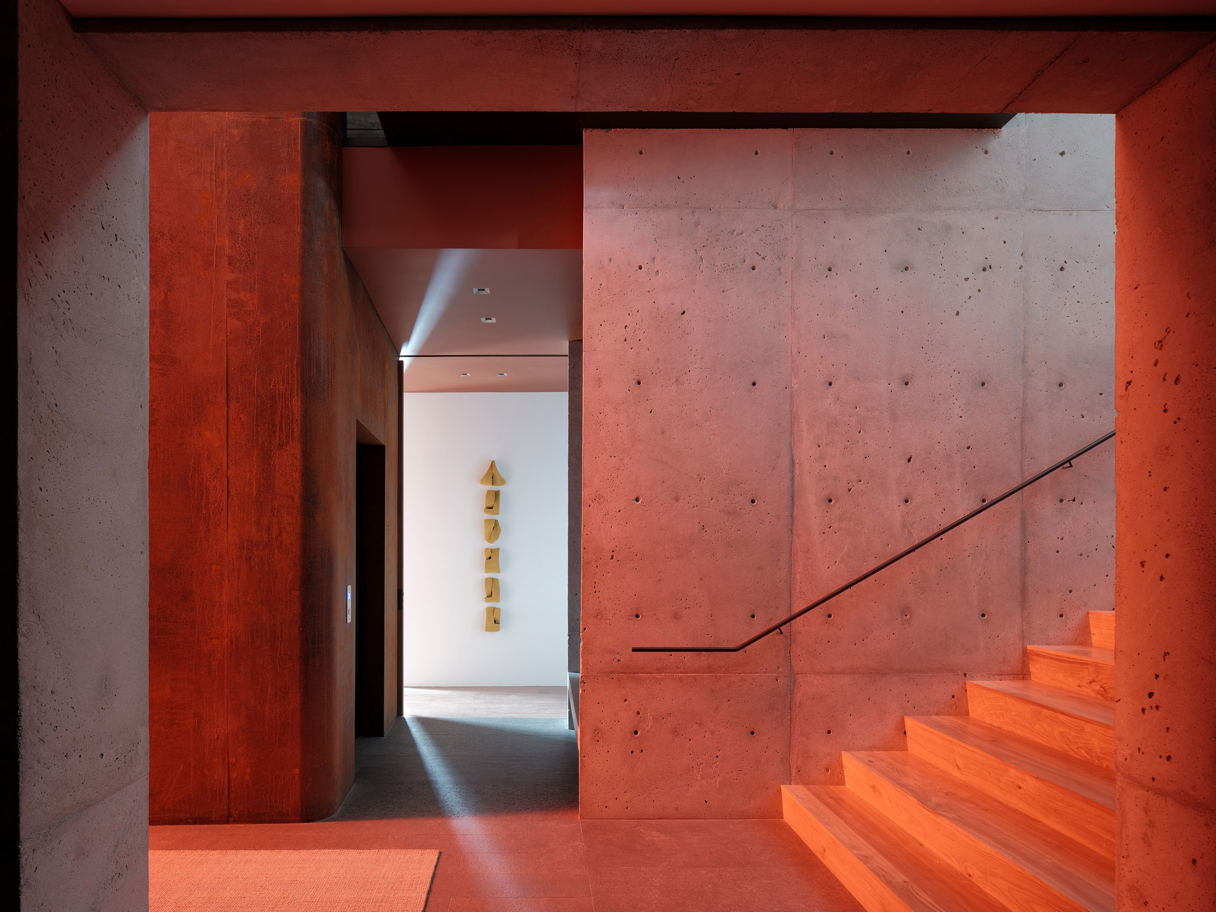Stairway in Lookout House by Faulkner Architects