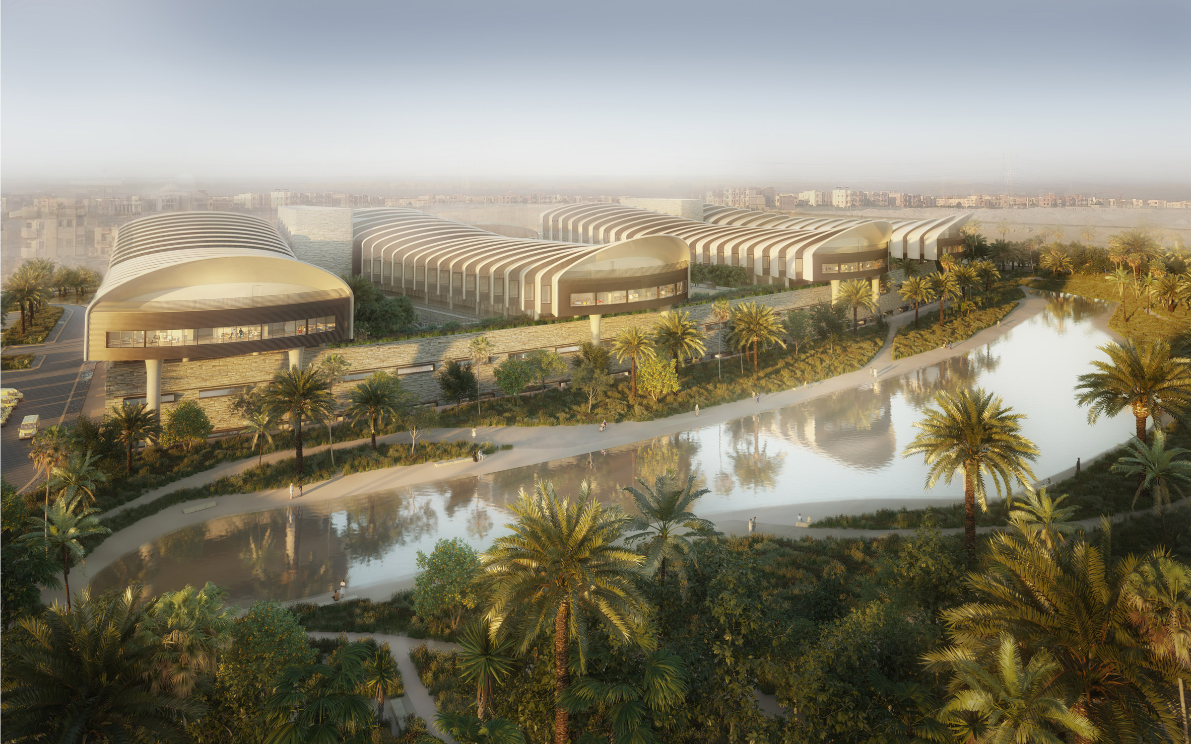 Magdi Yacoub Global Heart Centre Cairo by Foster + Partners render