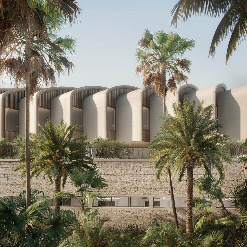 Exterior render of Magdi Yacoub Global Heart Centre Cairo