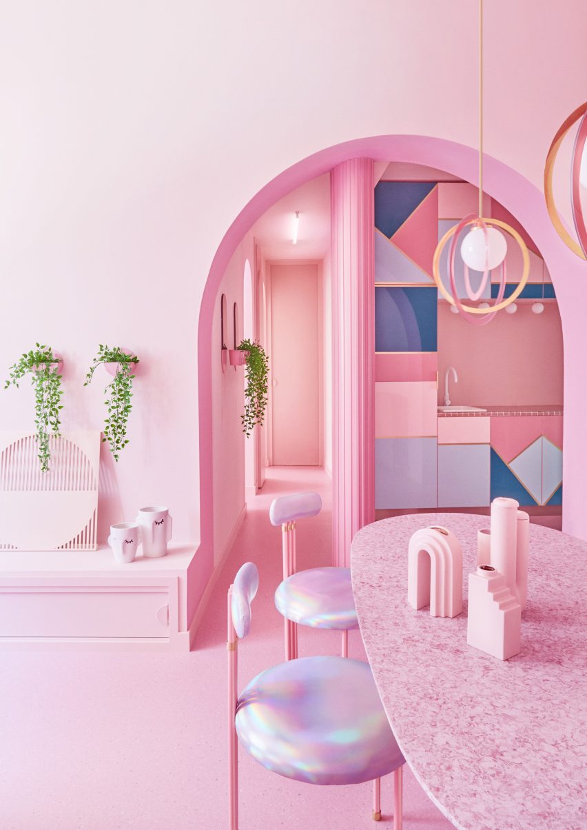 Minimal Fantasy Holiday Apartment In Madrid Is Almost Completely Pink