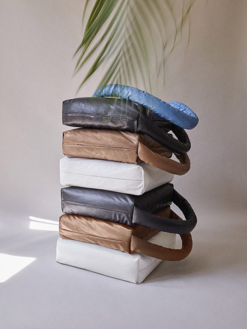 Muller Van Severen designs Pillow Sofa based on Kassl Edition's padded Pillow Bag