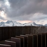 Weathering steel slats on Otzi Peak 3251m viewpoint by Netowrk of Architecture in South Tyrol