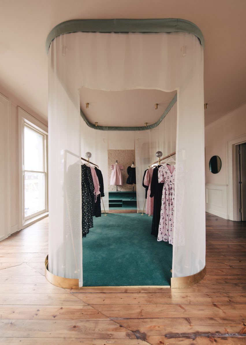 Sister Jane Townhouse by Sella Concept has a clothes showroom on the first floor