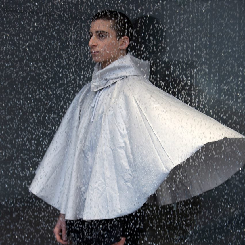 Urbanella gender neutral recycled polyester umbrella cape by Studio Mesh