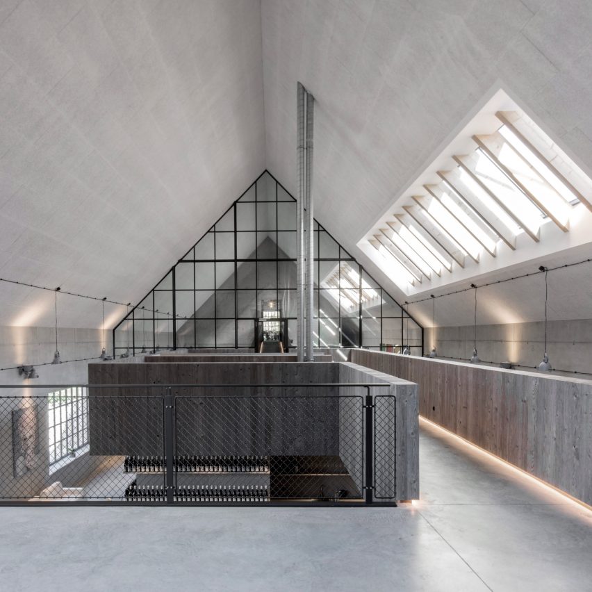 Grey shades permeate interiors of Austria's Clemens Strobl winery