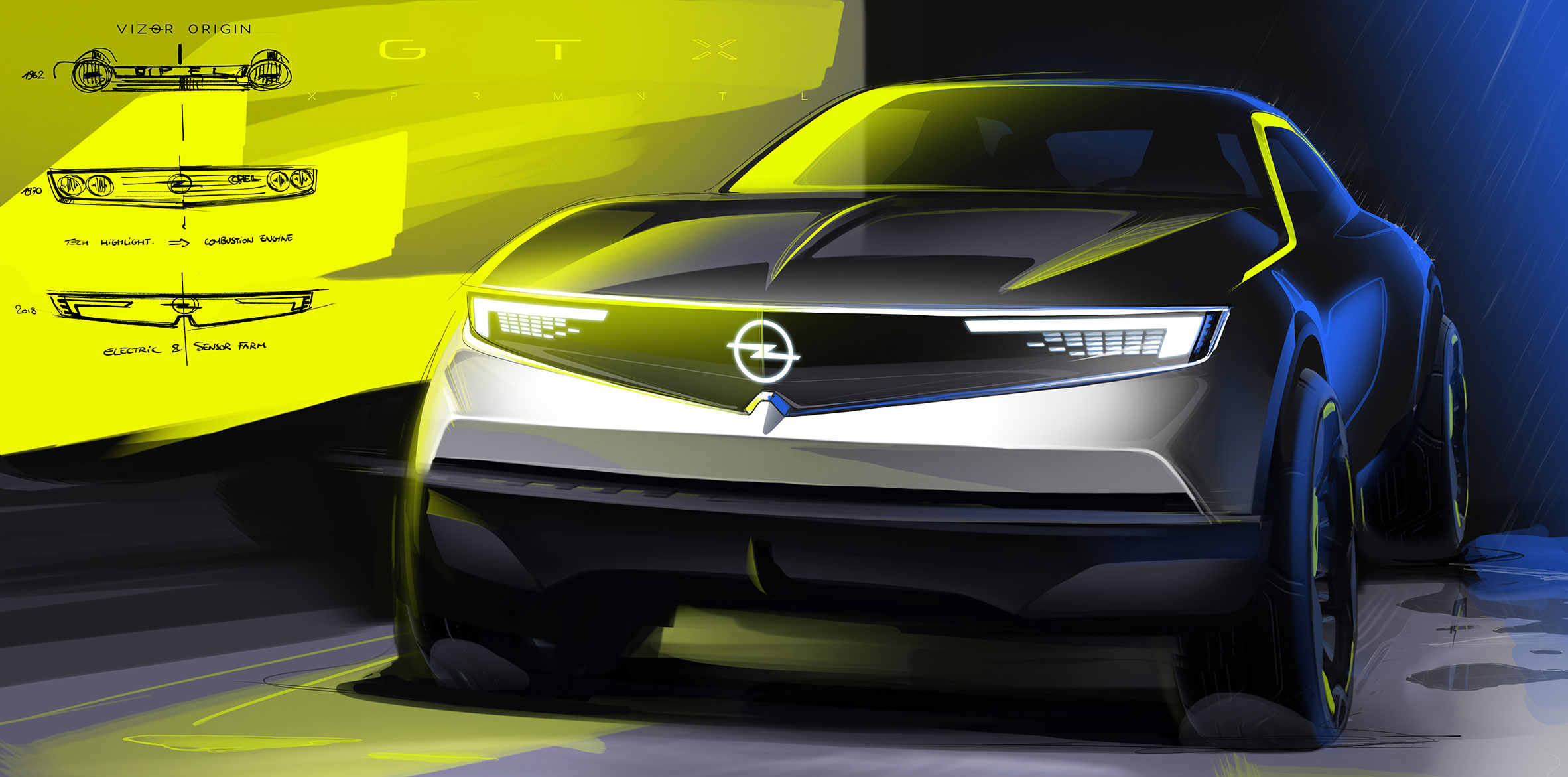 Opel Mokka-e concept drawing