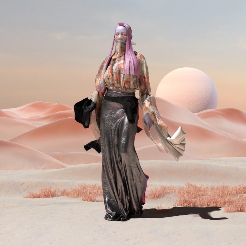 A digital-only garment designed for the metaverse, created by The Fabricant fashion studio