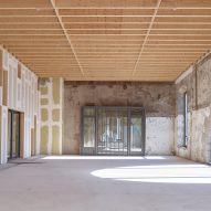 Wooden ceiling at Ateliers des Capucins by Atelier L2
