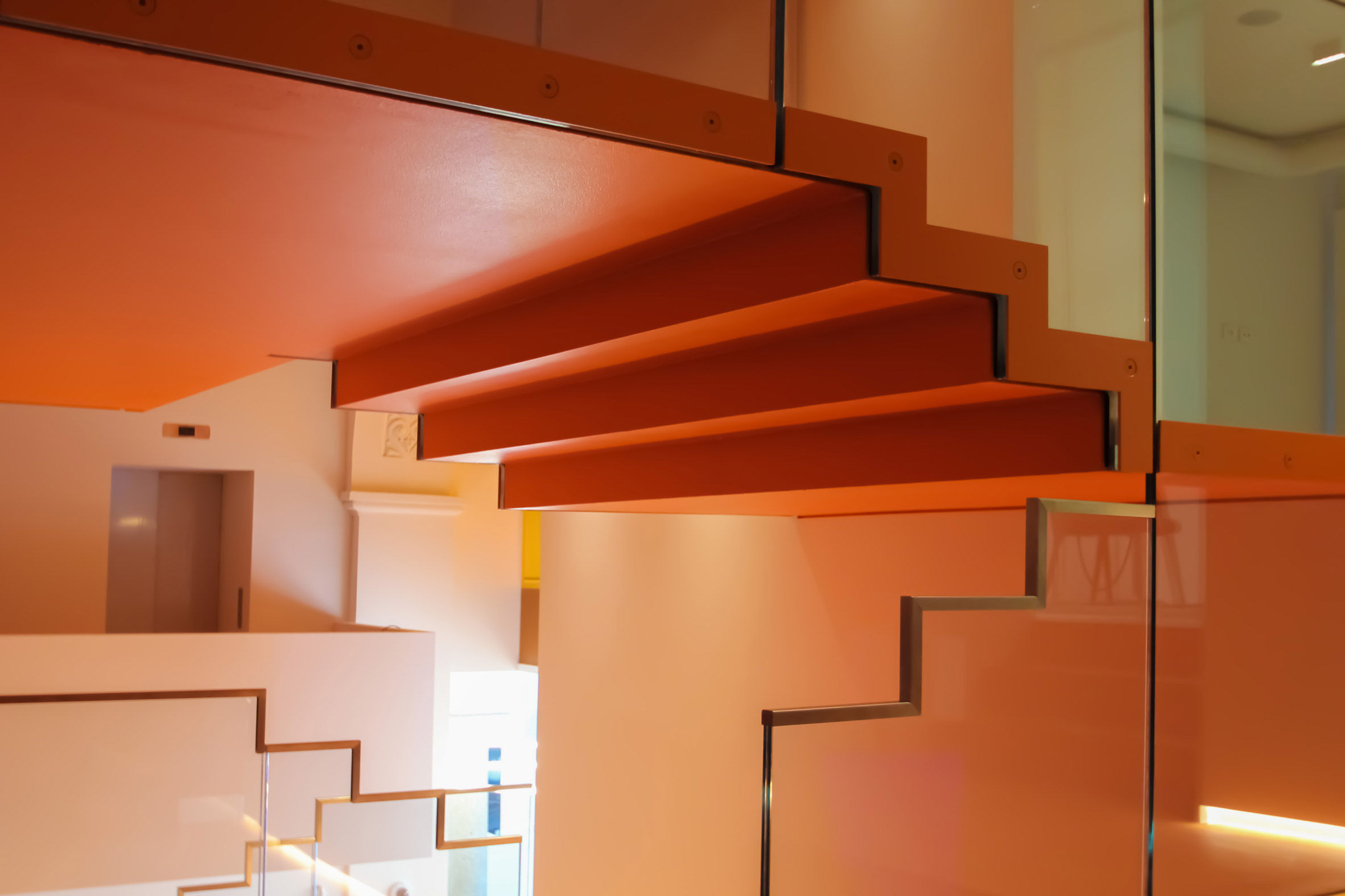 Colourful stairwell at MEET Milan