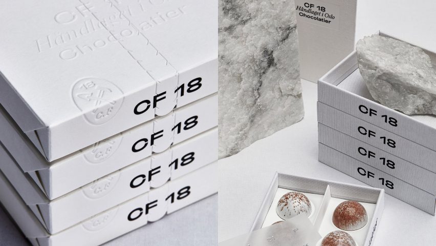 OlssønBarbieri cuts out plastic in minimalist CF18 Chocolatier packaging