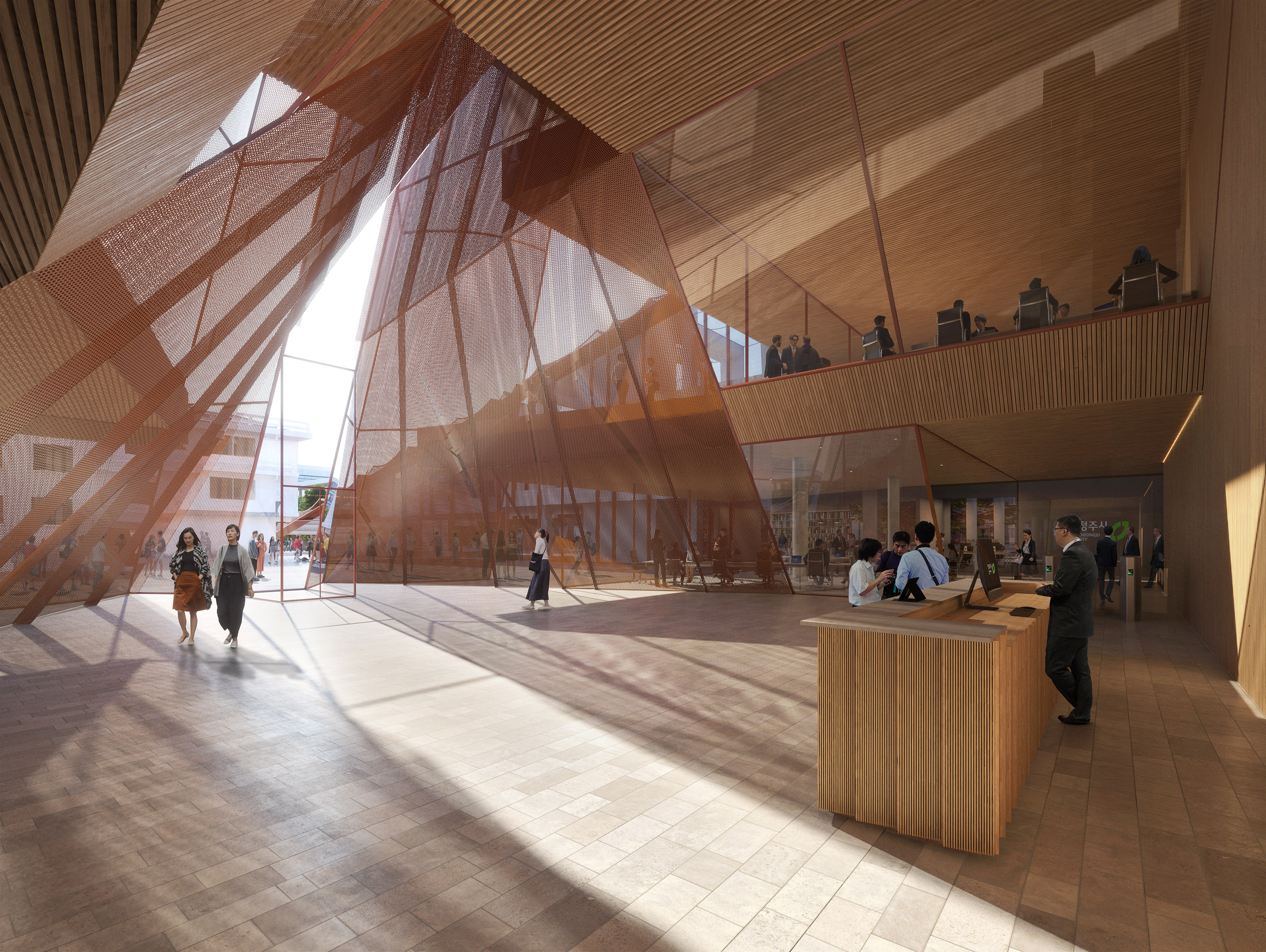 Cheongju New City Hall proposal by Snøhetta and Tomoon Architects and Engineers