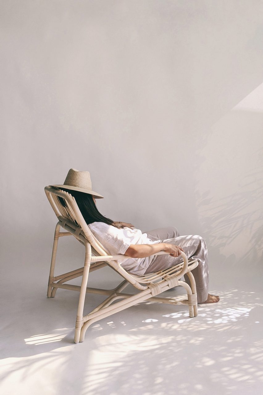 Rattan lounge chair by Christian Vivanco for Balsa