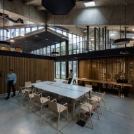 Meeting room of Coffee Production Plant by Giorgi Khmaladze Architects
