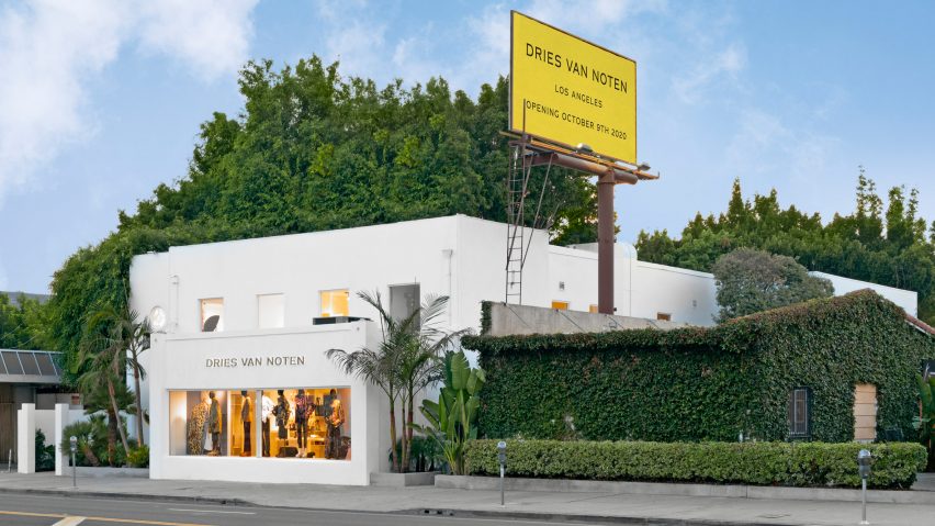 Exterior of Dries Van Noten's first US store in Los Angeles
