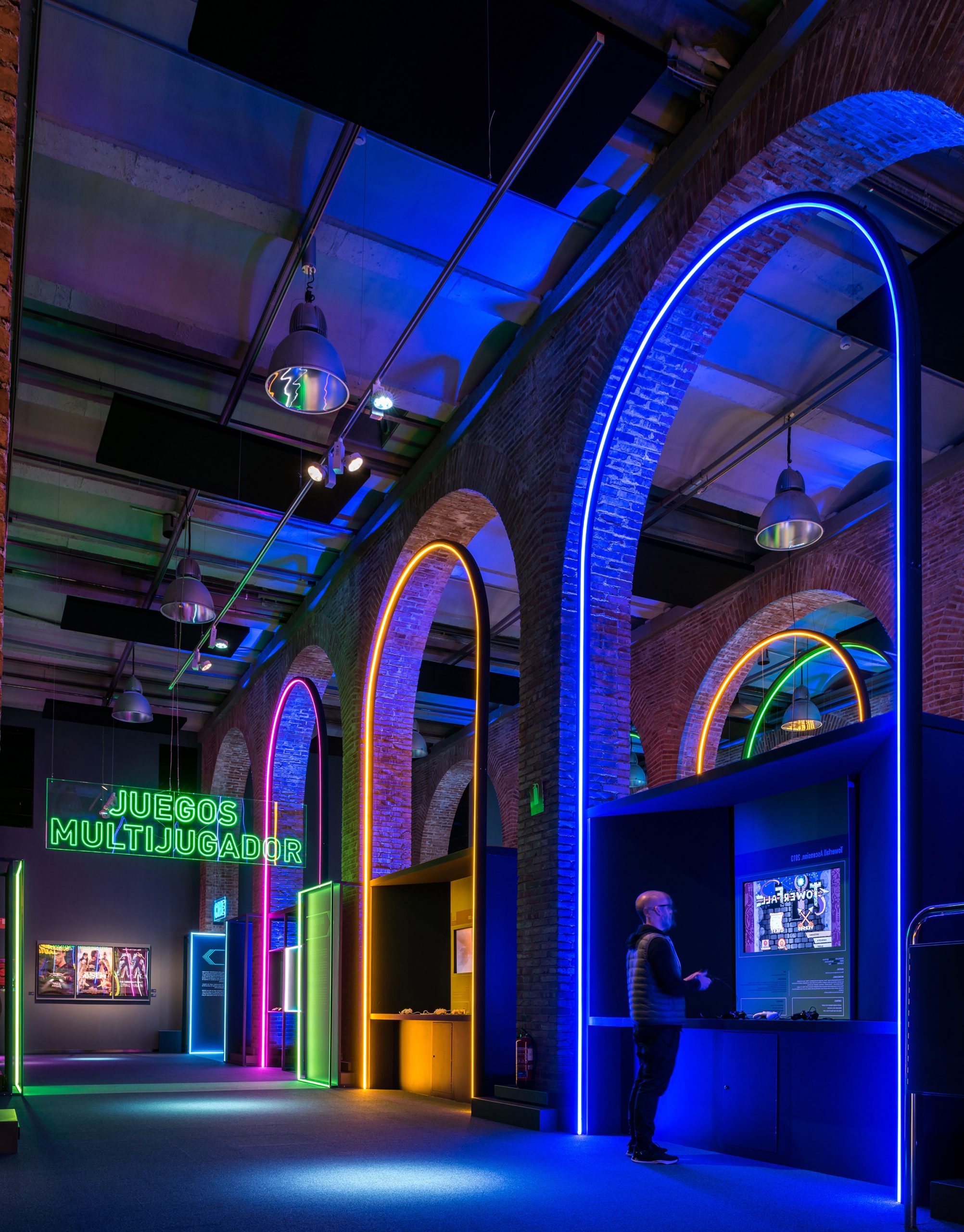 LED arches in Smart & Green Design's video game exhibition design