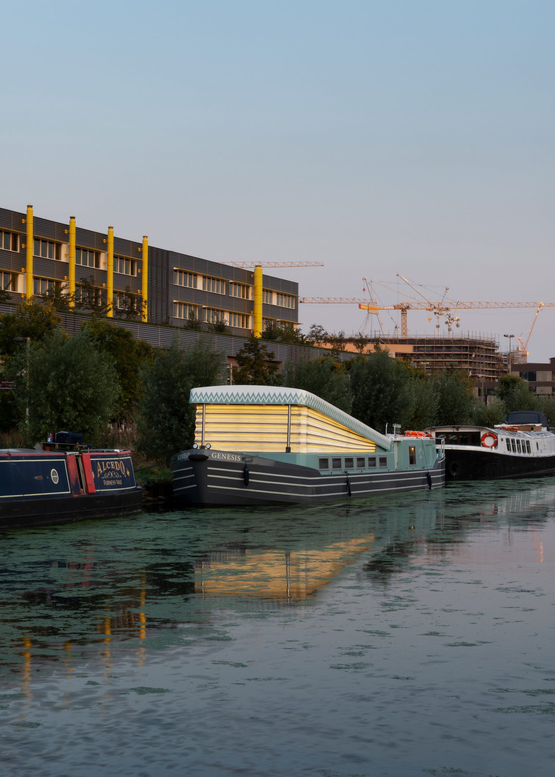 Exterior of the floating Genesis church by Denizen Works in east London