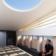 Interiors of the floating Genesis church by Denizen Works in east London