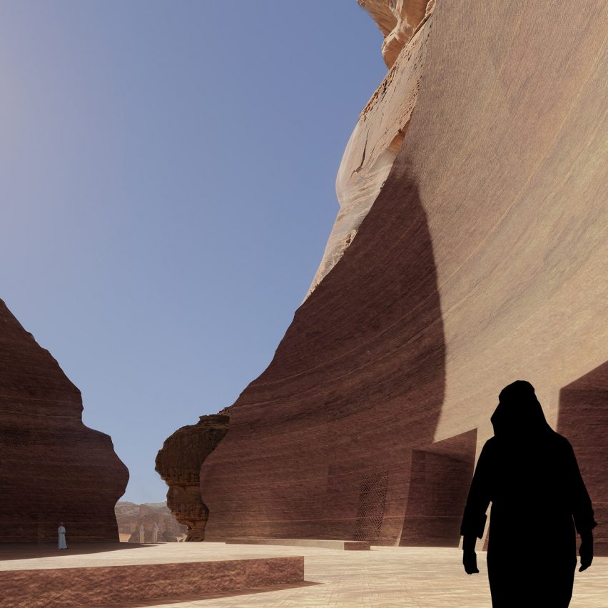 Jean Nouvel reveals cave hotel in Saudi Arabia's AlUla desert