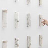 Marsotto marble showroom in Milan features white interiors