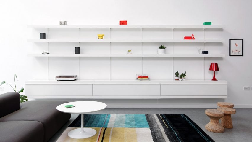 ON&ON's shelving system with cabinet units