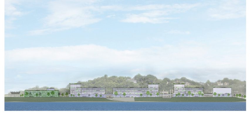 Section of Phillipsburg development by Studio Libeskind