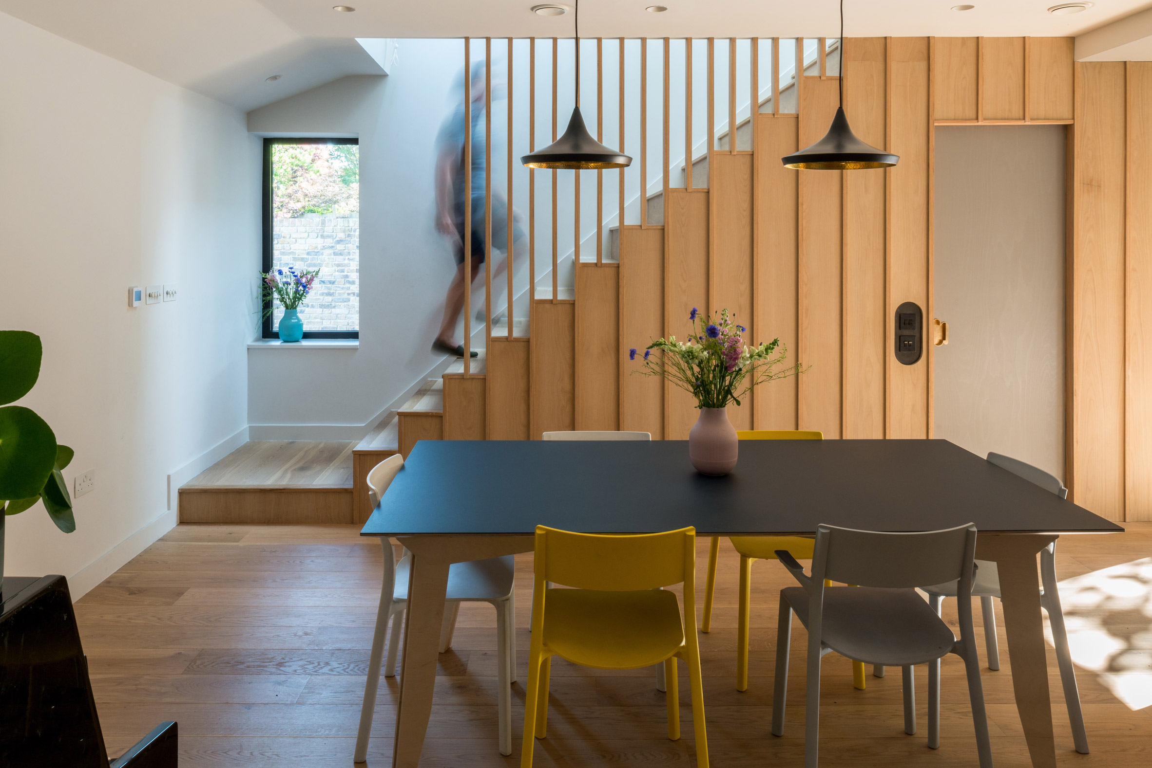 Timber stairs in London house