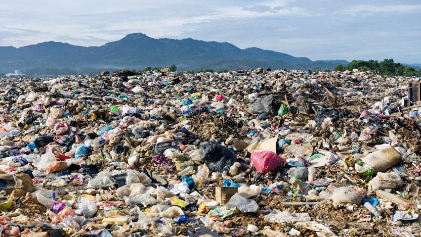 Mountain of plastic waste