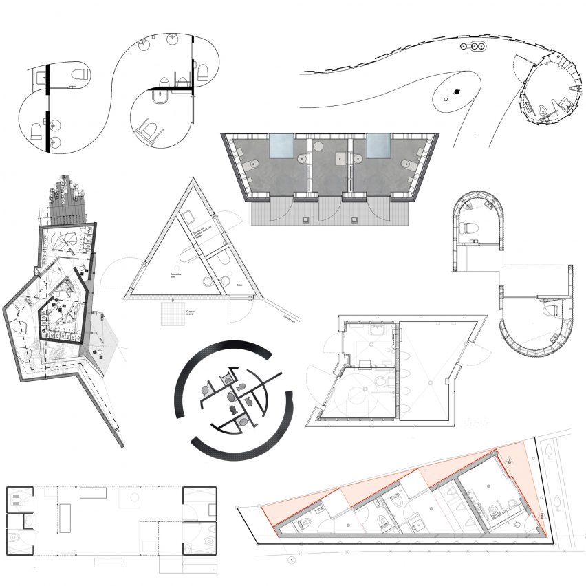 Ten public toilets with unexpected floor plans that break the bounds of the cubicle