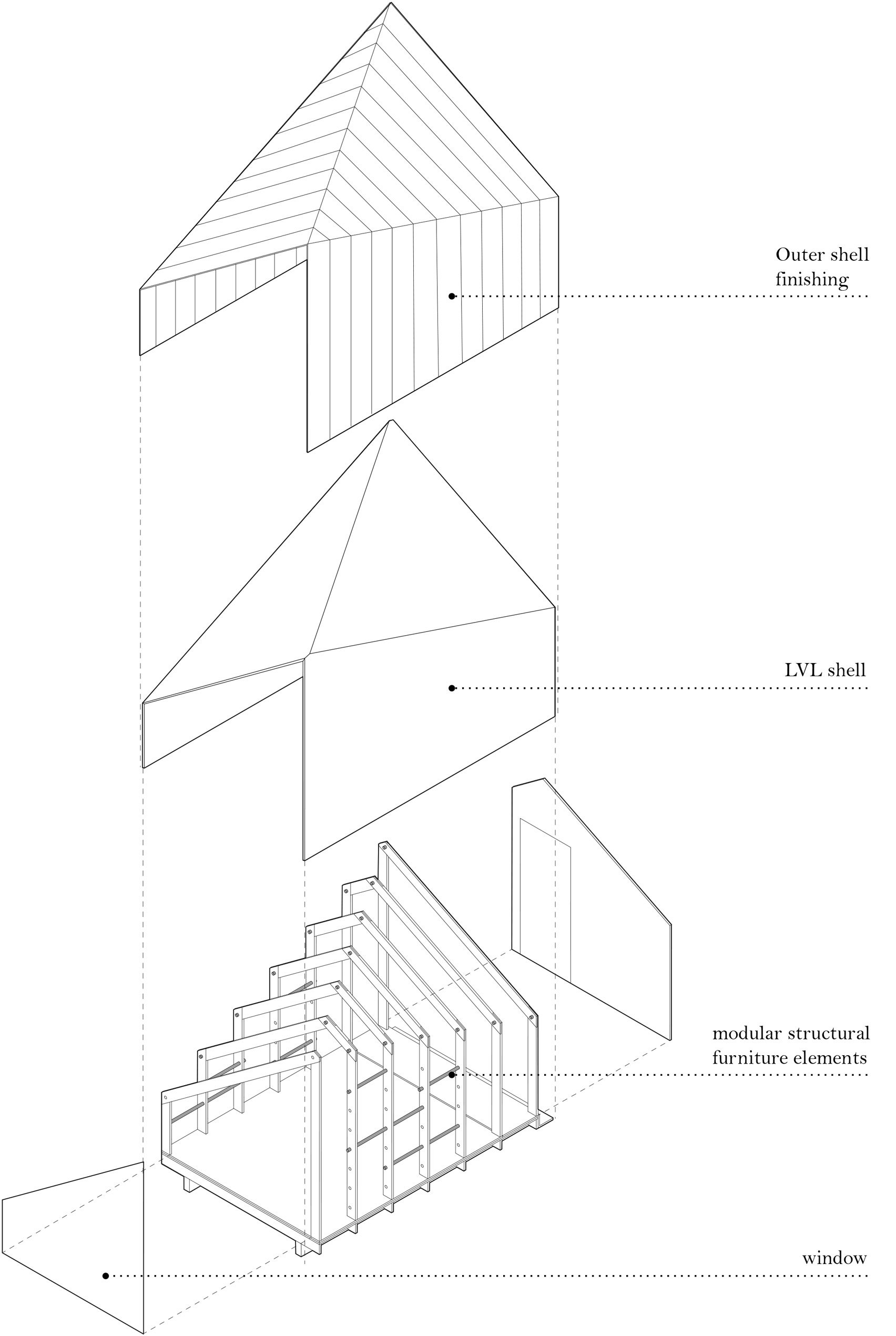 Space of Mind is a modular cabin designed to be built anywhere