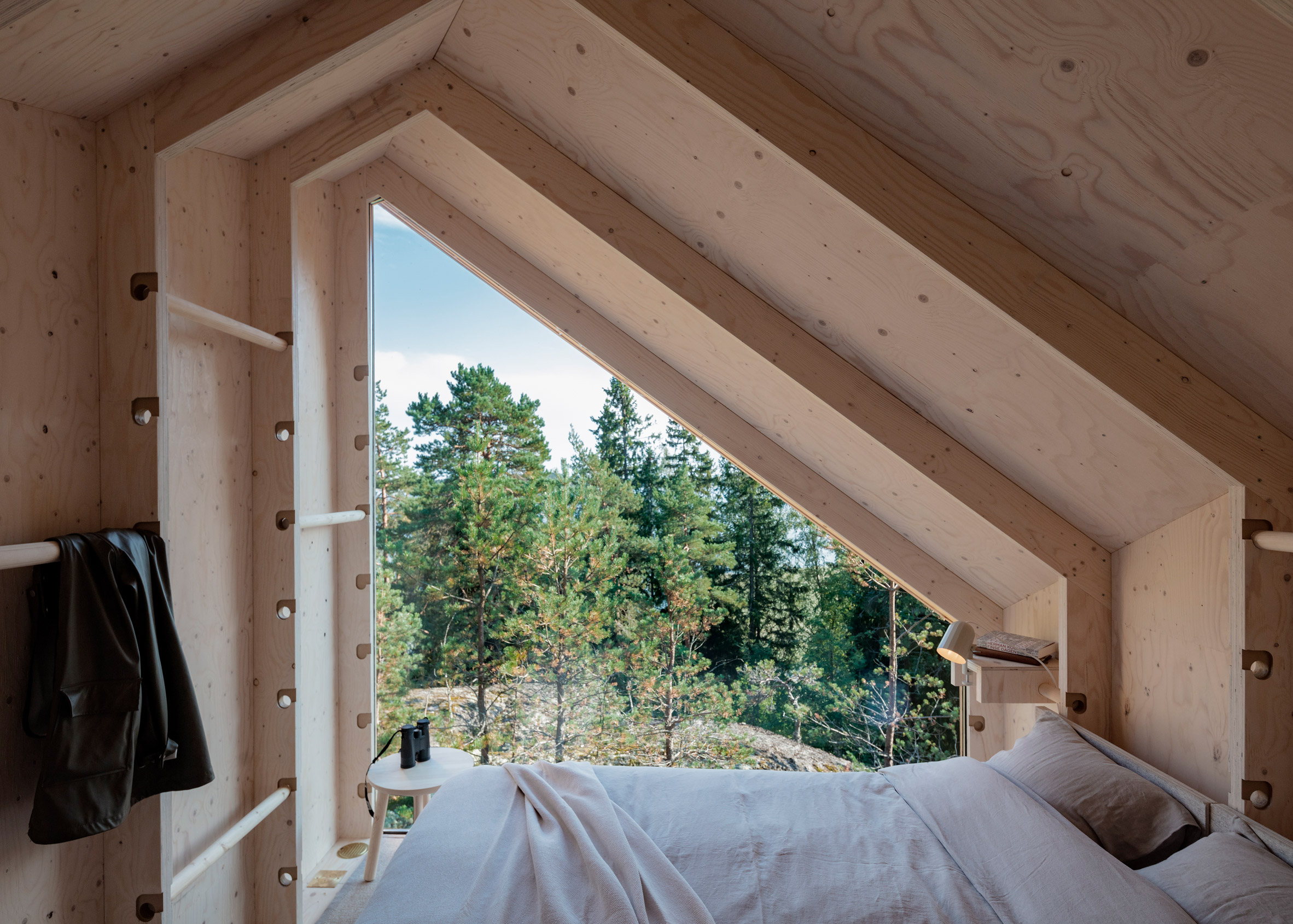 Inside the modular Space of Mind cabin prototype by Studio Puisto