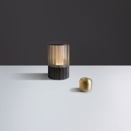 Reeded cordless lamp by Arnold Chan for Voltra