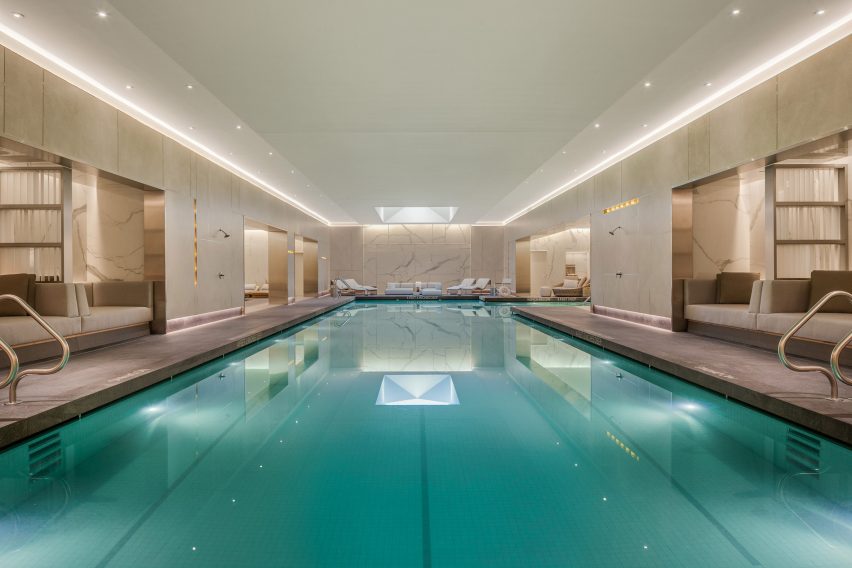The Waterline Club is a private leisure club for residents of New York’s Waterline Square