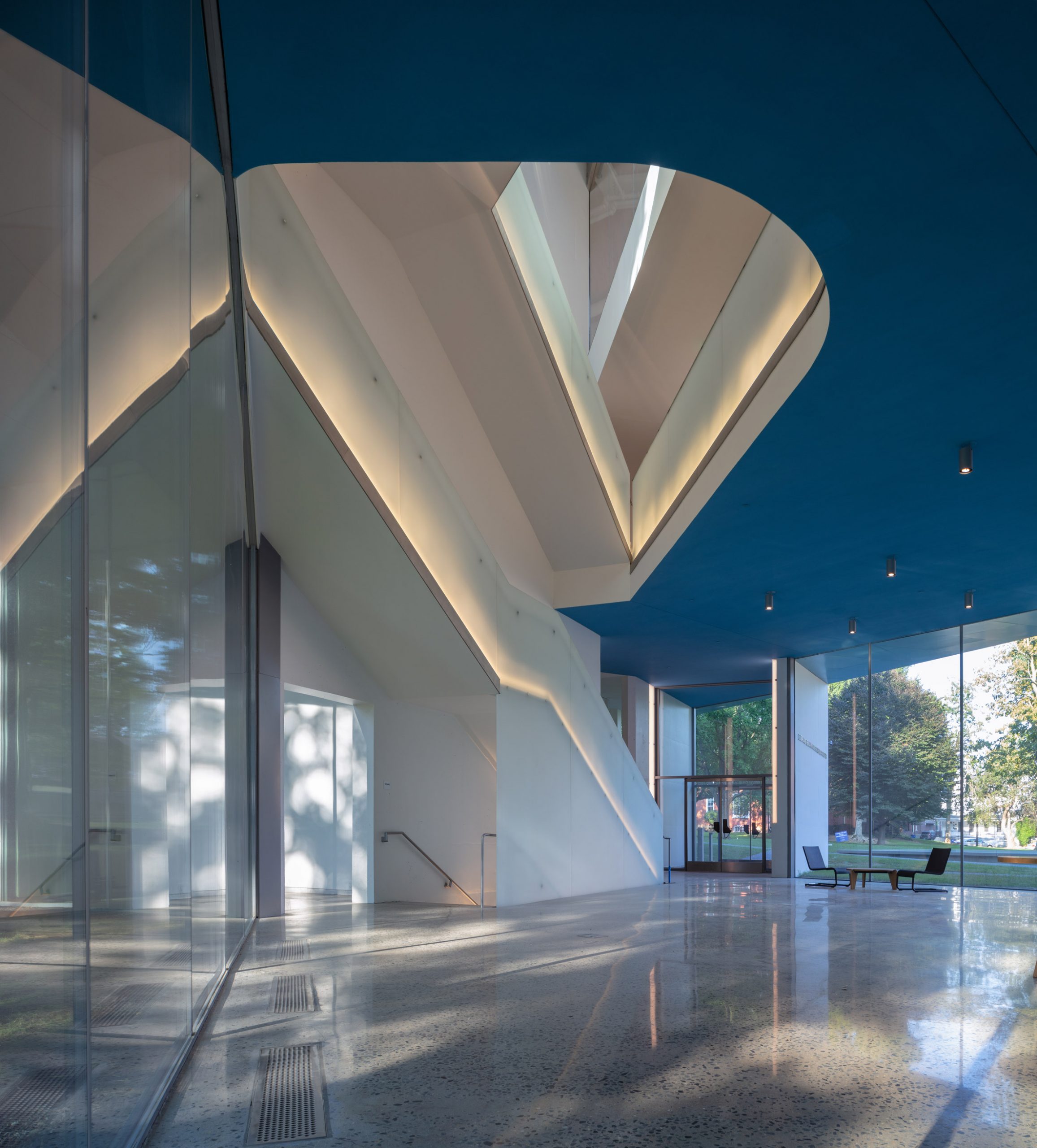 Entrance of Winter Visual Arts Building by Steven Holl Architects in Lancaster, Pennsylvania